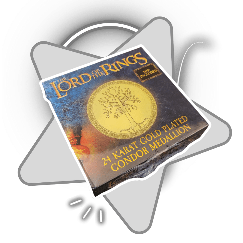 2021 LOTR Lord of the Rings 24ct Gondor Medallion gold-plated NEW